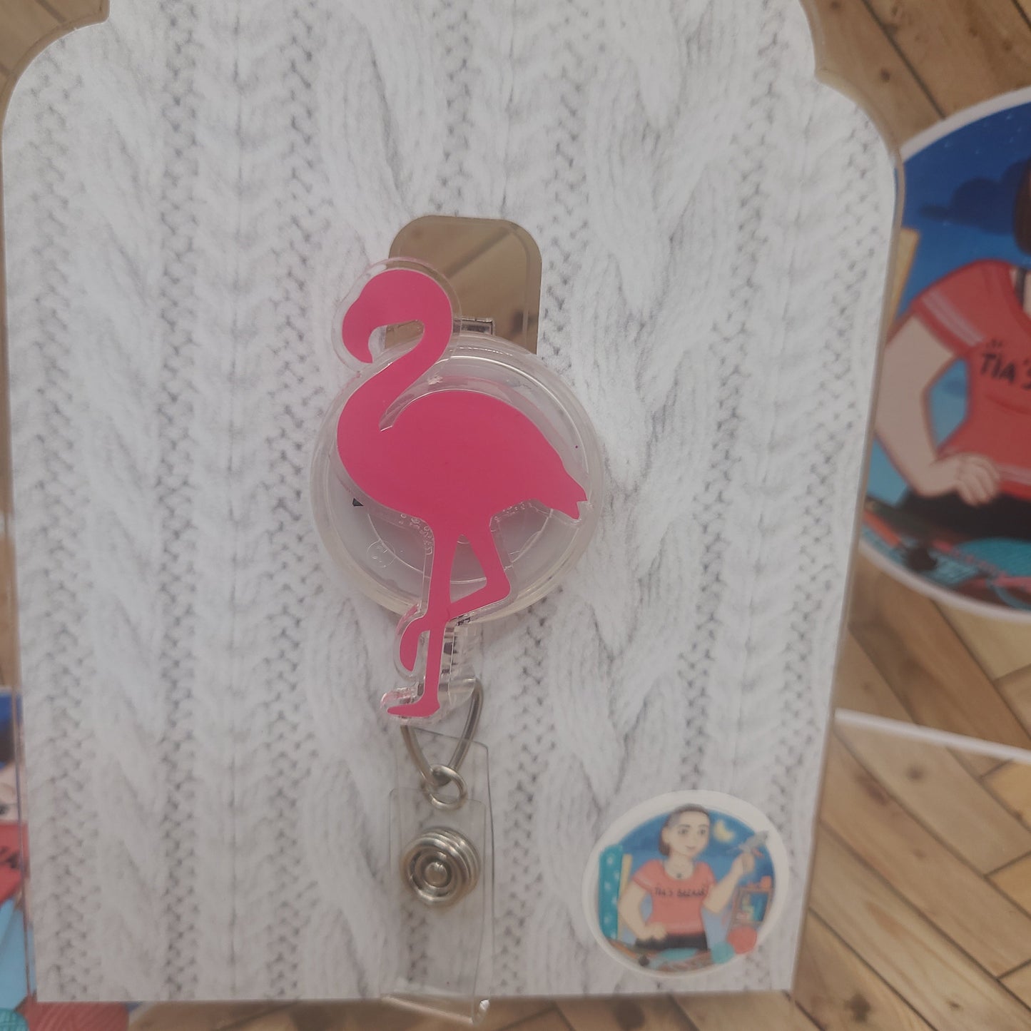 Flamingo Badge Reel